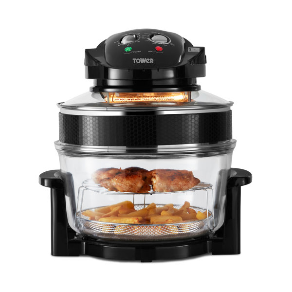 Tower T14001 Health Halogen Low Fat Air Fryer with Removable Glass Bowl
